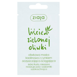 Ziaja Liście zielonej oliwki Oliwkowa maska kaolinowa z cynkiem oczyszczająco-ściągająca 7 ml