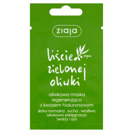 Ziaja Liście zielonej oliwki Oliwkowa maska regenerująca z kwasem hialuronowym 7 ml