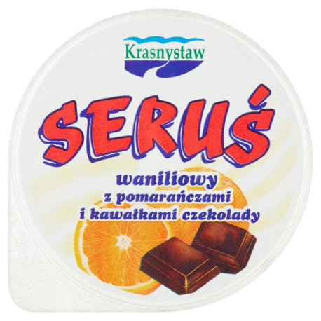 Krasnystaw Seruś Serek waniliowy z pomarańczami i kawałkami czekolady 150 g