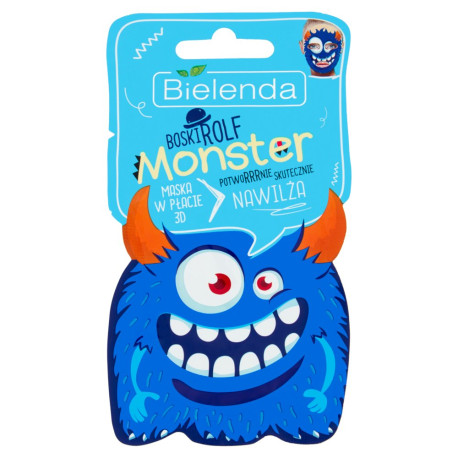 Bielenda Monster Nawilżająca maska w płacie 3D boski Rolf