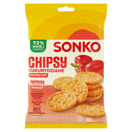 Sonko Chipsy kukurydziane papryka 60 g