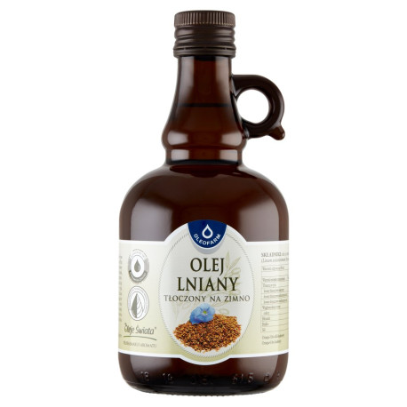 Oleofarm Olej lniany tłoczony na zimno 0,5 l