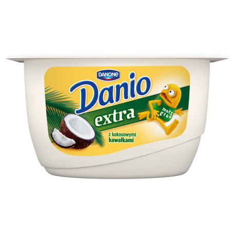 Danone Danio extra Serek homogenizowany z kokosowymi kawałkami 130 g