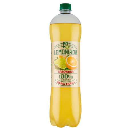 ROKO Lemoniada gazowana o smaku cytrynowo-limonkowym 1,25 l