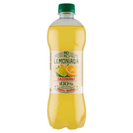 ROKO Lemoniada gazowana o smaku cytrynowo-limonkowym 555 ml