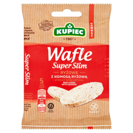 Kupiec Super Slim Wafle ryżowe z komosą ryżową 20 g (5 sztuk)