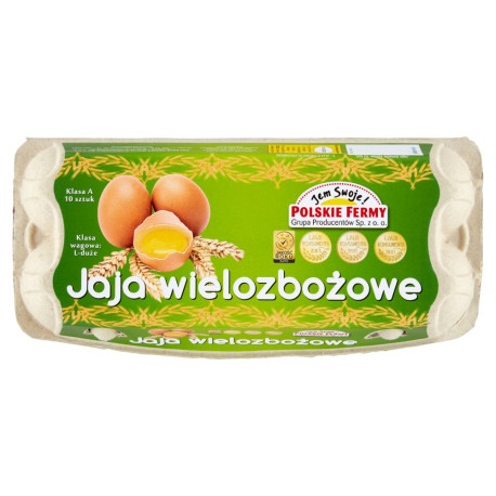 Jaja wielozbożowe z chowu klatkowego L 10 sztuk