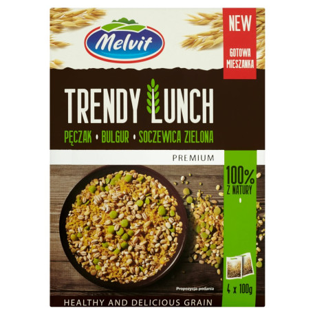 Melvit Premium Trendy Lunch pęczak bulgur soczewica zielona 400 g (4 torebki)