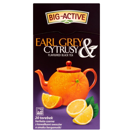 Big-Active Earl Grey & Cytrusy Herbata czarna z cytrusami 40 g (20 torebek)
