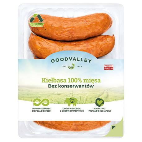 Goodvalley Kiełbasa 100 % mięsa 400 g