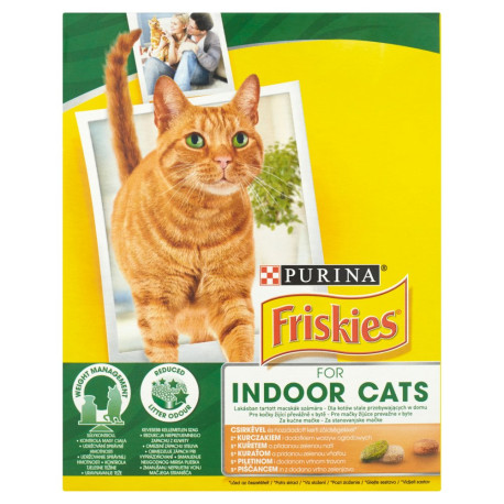 Friskies Indoor Cats z kurczakiem i dodatkiem warzyw ogrodowych Karma dla dorosłych kotów 300 g