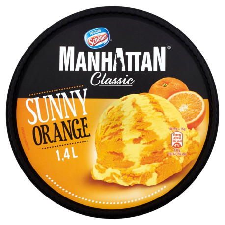Manhattan Classic Lody z serkiem twarogowym i lody pomarańczowe 1,4 l