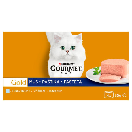 Gourmet Gold Karma dla kotów kolekcja musów z tuńczykiem 340 g (4 x 85 g)