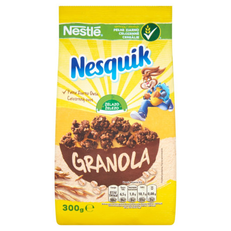Nestlé Nesquik Płatki śniadaniowe granola 300 g