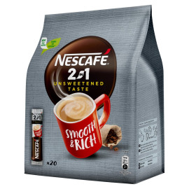 Nescafé 2in1 Unsweetened Taste Rozpuszczalny napój kawowy 160 g (20 x 8 g)