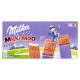 Milka Milki Moo Batoniki z czekolady mlecznej z nadzieniem mlecznym 87,5 g (8 x 10,94 g)
