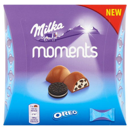 Milka Moments Czekolada mleczna Oreo 92 g (11 sztuk)