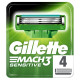 Gillette Mach3 Sensitive Ostrza wymienne do maszynki x 4