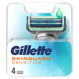 Gillette SkinGuard Sensitive Ostrza wymienne z aloesem do maszynki do golenia, x 4