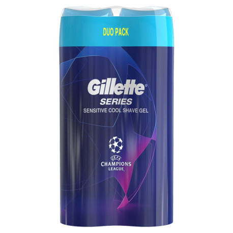 Gillette Series Sensitive Cool Żel do golenia 2x200 ml