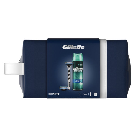 Gillette Zestaw podarunkowy: maszynka do golenia  Mach3 + ostrze wymienne + żel do golenia