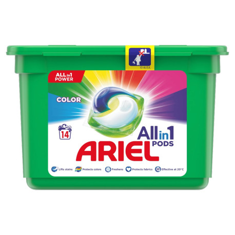 Ariel Allin1 Pods Color Kapsułki do prania, 14 prań