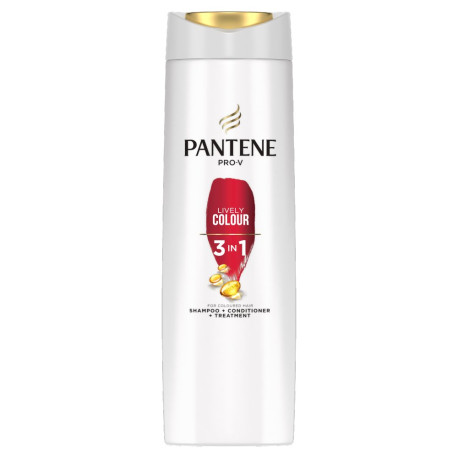 Pantene Pro-V Lśniący kolor 3 w 1 Szampon do włosów farbowanych, 225 ml