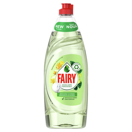 Fairy Naturals Płyn do mycia naczyń z naturalnym w 100% zapachem bergamotki i imbiru 650 ML