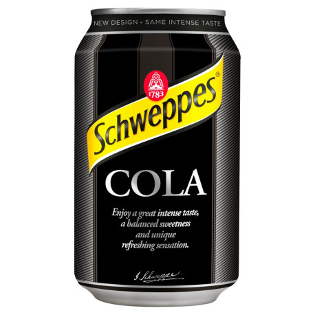 Schweppes Cola Napój gazowany o smaku coli 330 ml