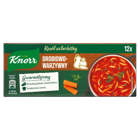Knorr Rosół szlachetny drobiowo-warzywny 120 g (12 x 10 g)
