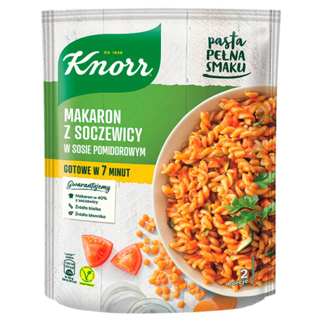 Knorr Makaron z soczewicy w sosie pomidorowym 143 g