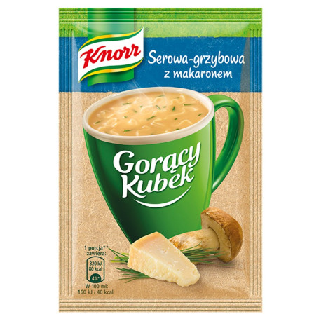 Knorr Gorący Kubek Serowo-grzybowa z makaronem 17 g