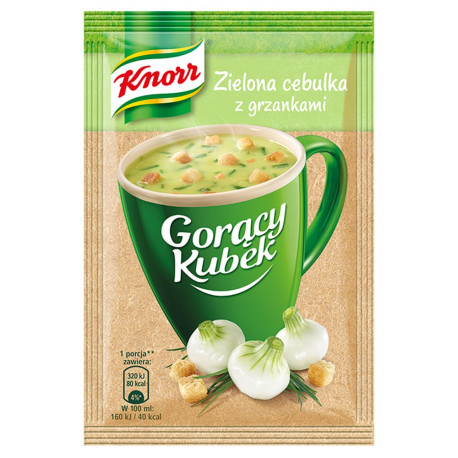 Knorr Gorący Kubek Smak zielona cebulka z grzankami 17 g