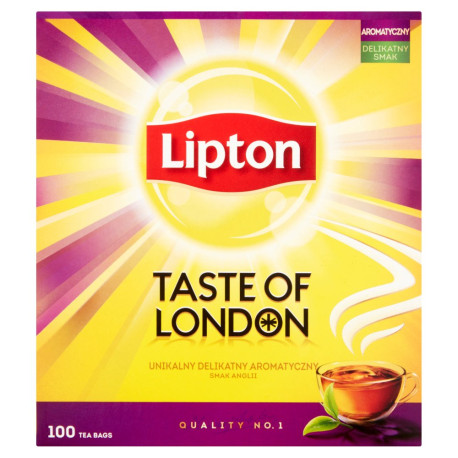 Lipton Taste of London Herbata czarna 200 g (100 torebek)