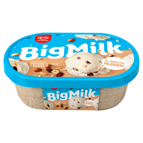 Big Milk Intense Lody świeże mleko i bakalie 1000 ml