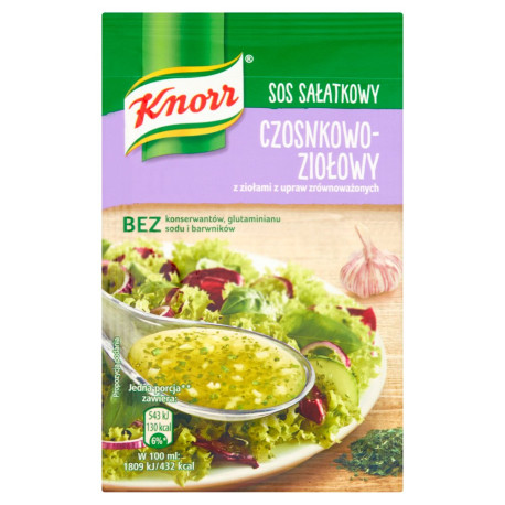 Knorr Sos sałatkowy czosnkowo-ziołowy 8 g