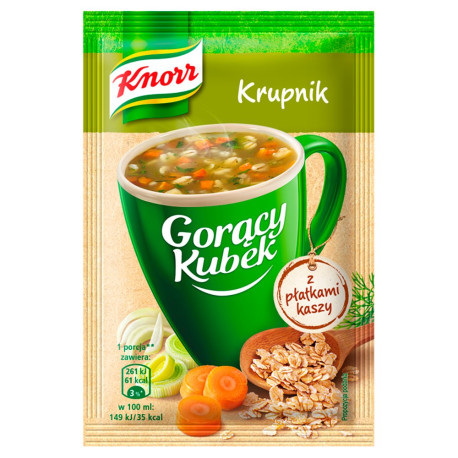 Knorr Gorący Kubek Krupnik z płatkami kaszy 18 g