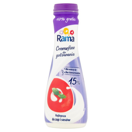 Rama Cremefine do gotowania Miks mleczny z olejami roślinnymi 15% 250 ml