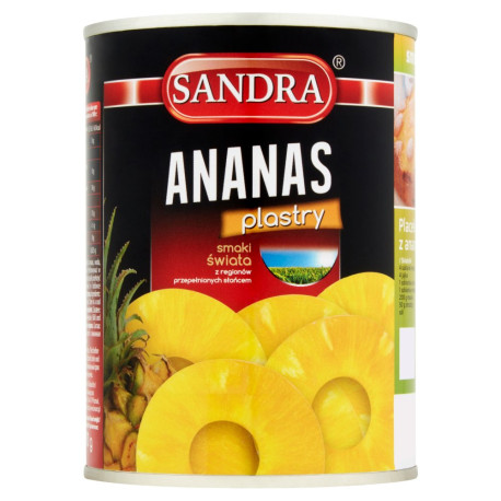 Sandra Ananas plastry 565 g