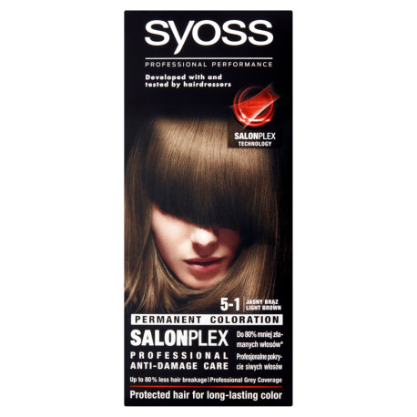 Syoss SalonPlex Farba do włosów jasny brąz 5-1