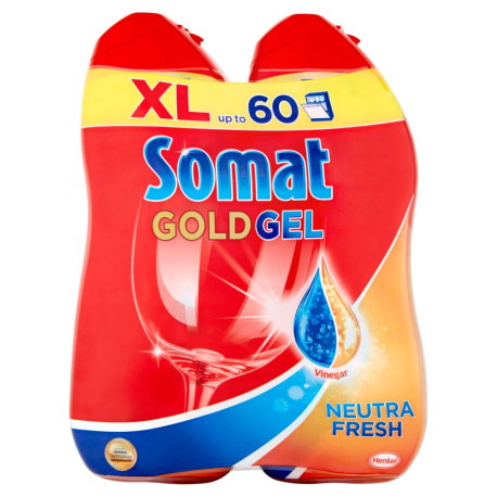 Somat Gold Neutra Fresh Żel do mycia naczyń w zmywarkach 2 x 600 ml