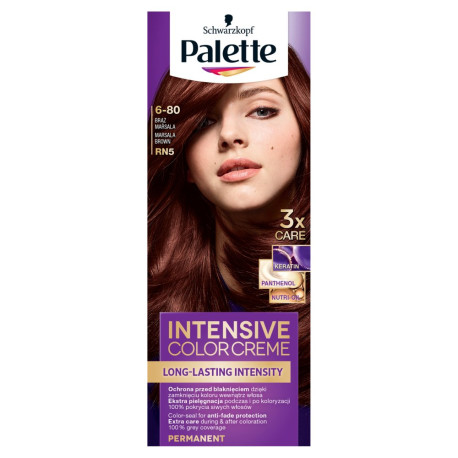 Palette Intensive Color Creme Farba do włosów w kremie 6-80 (RN5) brąz marsala
