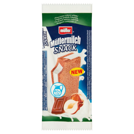 Müller Müllermilch Snack Batonik z nadzieniem o smaku orzechowo-czekoladowym 29 g