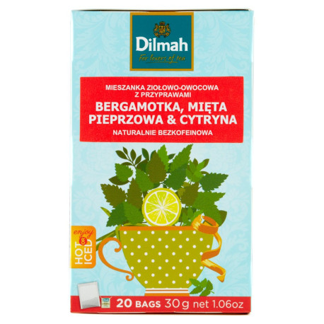 Dilmah Mieszanka ziołowo-owocowa bergamotka mięta pieprzowa & cytryna 30 g (20 x 1,5 g)