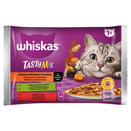 Whiskas Tasty Mix Mokra karma dla kotów kolekcja wiejskich smaków sos 340 g (4 x 85 g)