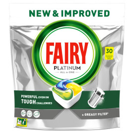 Fairy Platinum Cytryna Tabletki do zmywarki All In One, 30 tabletek