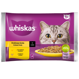 Whiskas Mokra karma dla kotów drobiowa uczta sos 340 g (4 x 85 g)