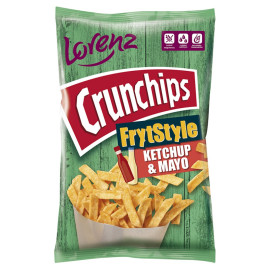 Crunchips FrytStyle Ketchup & Mayo Chipsy ziemniaczane 90 g