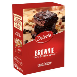 Delecta Brownie mocno czekoladowe mieszanka do domowego wypieku ciasta 550 g