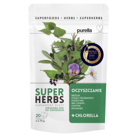 Purella Superfoods Superherbs Suplement diety oczyszczanie 35 g (20 x 1,75 g)